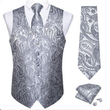 90s fashion Vest Suit Customized Men's Casual Business Formal Suit Vest Men's Tie Bow Tie Pocket Towel Four-Piece Set