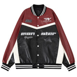 starboy outfit Men's Leather PU Leather Jacket Spring and Autumn Cardigan Motorcycle Style Coat Windproof Racing Rock Leather Coat