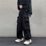 masc outfits Overalls Men's American Japanese Style Loose plus Size Functional Ankle-Tied Pants Spring and Autumn High Street Wide Leg Casual Long Pants Manufacturer