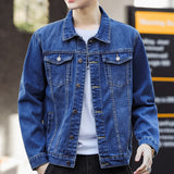 black men fashion urban Denim Coat Men's New Spring and Autumn Casual Handsome Workwear Jacket Men's Trendy Top Clothes