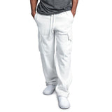 guys clothing styles Men's New Multi-Pocket Overalls Men's Sweatpants Casual Elastic Ankle-Tied Trousers