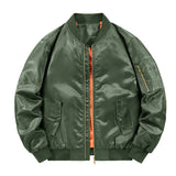 bomber jacket 2024 New Spring and Autumn Stand Collar Jacket Men's Air Force One MA-1 Pilot Coat