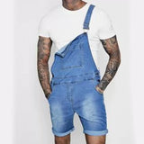 Xituodai Fashion Men's Denim Jumpsuit short pants