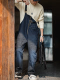 Xituodai Deck Distressed Jumpsuit Suspender Pants Parka denim