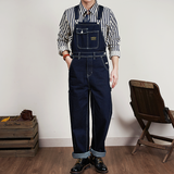 Xituodai Vintage Denim Amekaji One-Piece Parka jumpsuit pants