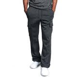 guys clothing styles Men's New Multi-Pocket Overalls Men's Sweatpants Casual Elastic Ankle-Tied Trousers