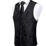 90s fashion Vest Suit Customized Men's Casual Business Formal Suit Vest Men's Tie Bow Tie Pocket Towel Four-Piece Set