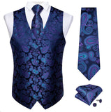 90s fashion Vest Suit Customized Men's Casual Business Formal Suit Vest Men's Tie Bow Tie Pocket Towel Four-Piece Set