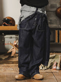 Xituodai Classic Retro Denim Multi-Pocket One-Piece Outdoor Work Denim jumpsuit pants