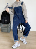 Xituodai Trendy Plus Size Teenagers One-Piece Denim jumpsuit Suspenders