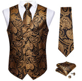 90s fashion Vest Suit Customized Men's Casual Business Formal Suit Vest Men's Tie Bow Tie Pocket Towel Four-Piece Set