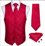 90s fashion Vest Suit Customized Men's Casual Business Formal Suit Vest Men's Tie Bow Tie Pocket Towel Four-Piece Set