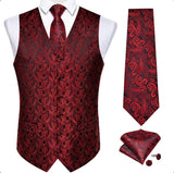 90s fashion Vest Suit Customized Men's Casual Business Formal Suit Vest Men's Tie Bow Tie Pocket Towel Four-Piece Set