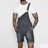 Xituodai Fashion Men's Denim Jumpsuit short pants