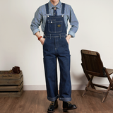 Xituodai Vintage Denim Amekaji One-Piece Parka jumpsuit pants