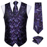 90s fashion Vest Suit Customized Men's Casual Business Formal Suit Vest Men's Tie Bow Tie Pocket Towel Four-Piece Set