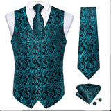 90s fashion Vest Suit Customized Men's Casual Business Formal Suit Vest Men's Tie Bow Tie Pocket Towel Four-Piece Set