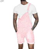 Xituodai Fashion Men's Denim Jumpsuit short pants