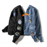 fall mens outfits American Baseball Jacket Men's Spring and Autumn Ins Trendy Loose All-Match Couple Embroidered Pilot Jacket