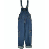 Xituodai  Fashion Brand Workwear One-Piece Multi-Pocket Denim Overalls Jumpsuit pants