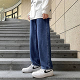 masc outfits 2024 Jeans Men's Autumn and Winter Loose Straight Pants Ins Hong Kong Style Cropped Casual Pants Fat Retro Drape