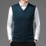 Xituodai New Men's  Business Casual Outer Wear Warm Sleeveless Sweater Vest  Men's Knitted Tops