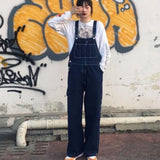 Xituodai American new retro large size denim overalls men loose trend 2024 new high end straight suspenders loose jumpsuit trend clothes