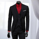 Xituodai Wedding Suit Set Wear-resistant Pure Color Soft Fabric Single Button Suit Separates Suit Separates Single-breasted Vest