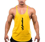 Xituodai Mens Gym Clothing Bodybuilding Tank Tops Fitness Training Sleeveless Shirt Cotton Muscle Running Vest Casual Sports Singlets