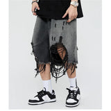 Xituodai Hip Hop Men's Shorts 2024 Summer High Street Man Denim Short Knee Length Pants