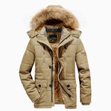 Xituodai Men Thick Windproof Parka Autumn Winter New Fleece Warm Removable Hooded Military Tactical Parka Men Coat Parka Outwear Men