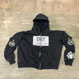 Xituodai Y2K Zip Up Hoodie Harajuku New Fashion Patch Embroidery Oversized Hoodie Men Women Hip Hop Loose Casual Jacket Hoodie Streetwear