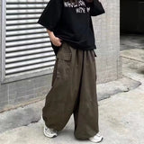 Xituodai Vintage Baggy Cargo Pants Men Parachute Wide Leg Trousers Male Oversize Retro Loose Casual Japanese Streetwear Hip Hop