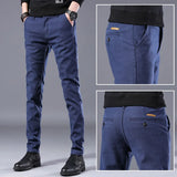 Xituodai New Spring Summer Breathable Casual Pants Men Slim Fit Chinos Stretch Cotton Straight Long Trousers