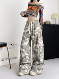 Xituodai Women's Baggy Camouflage Cargo Pants Vintage Harajuku 90s Aesthetic Oversize Y2k Pants High Waist Trousers 2000s Fashion Clothes