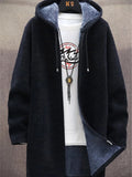 Xituodai 2024 Winter New Fashion Solid Color Long Hooded Sweater Men's Casual Loose Plus Fleece Thick Warm High Quality Large Size Coat