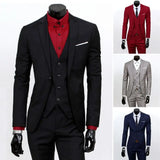 Xituodai Wedding Suit Set Wear-resistant Pure Color Soft Fabric Single Button Suit Separates Suit Separates Single-breasted Vest