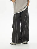 Xituodai Baggy Wide Leg Cargo Pants Men Oversize gray Cargo Trousers Male Loose Casual Sweatpants Streetwear Hip Hop