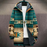 Xituodai Men Jacket Cardigans Coats Printed Native Retro Aztec Graphics Plush Thick Outdoors Fleece Winter Casual Streetwear Clothing Xituodai