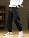 Xituodai Spring Autumn Men's Baggy Sweatpants Colorfull Drawstring Cotton Trainning Jogger Pants