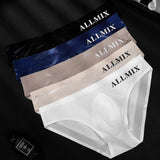 Xituodai Men's Summer Breathable and Comfortable Letter Sports Style Sexy Transparent Ice Silk Low Waist Triangle Pants Underwear