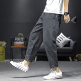 Xituodai Men's Clothing Loose Spring Summer Thin Elastic Waist Pockets Striped Simplicity Handsome Fashion Casual Comfortable Pants Xituodai