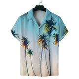 Xituodai Cuba Collar Summer Men's Short-sleeved Printed Shirt Hawaii Beach Vacation