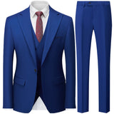 Xituodai Autumn New Men's Slim British Wedding Solid Color Dress Blazer / Male Three Piece Suit Coat Vest  Pants Trousers Waistcoat