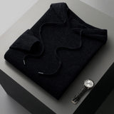 Xituodai Men's One-piece ready-to-wear Hoodie 100% Merino Wool Knitted Sweatshirt Autumn Winter Casual Large Top Long Sleeved