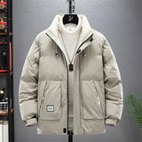 Xituodai Winter Parkas Men 8XL 9XL Plus Size Thick Padded Jacket Coat Fashion Casual Cargo Plaid Parkas Male Big Size 8XL 9XL Xituodai