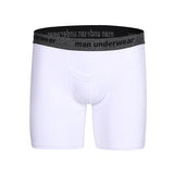 Xituodai Men's long leg wear proof underpants Men's cotton mid waist boxer shorts Breathable men's long underwear