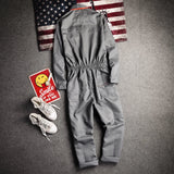 Xituodai New Men's Long-Sleeved Overalls Overalls Zipper Pocket Jumpsuit Jumpsuit Fashion Labor Casual Work Clothes Plus Size S-4xl