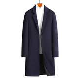 Xituodai Wool 54.3% autumn and winter new men's woolen coat medium and long suit collar cotton thickened woolen coat men's coat Xituodai