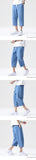 Xituodai Summer Casual Pants Men's Wild Cotton and Linen Loose Linen Pants Korean Style Trend Nine-point Straight Trousers